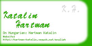 katalin hartman business card